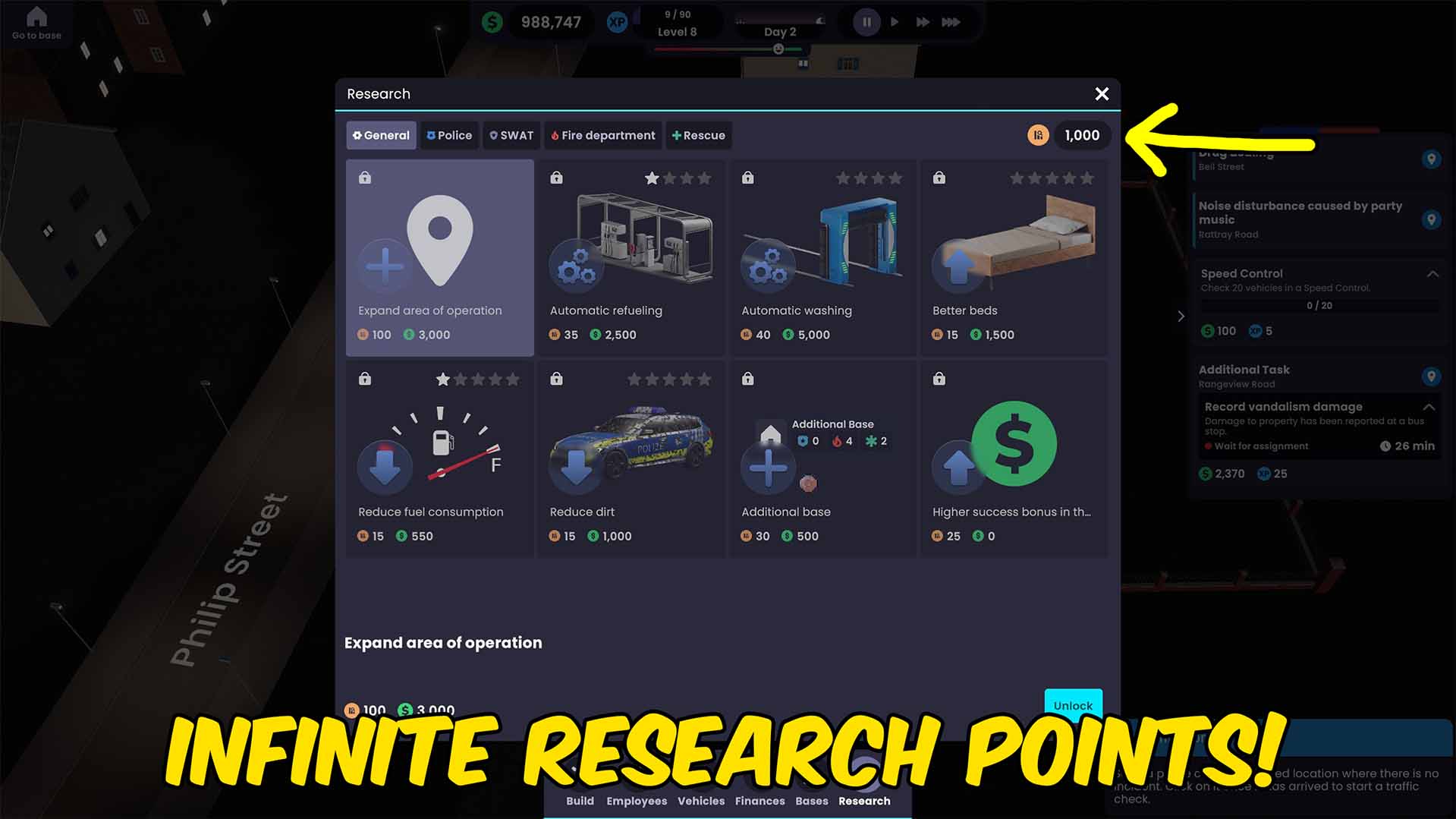 Global Rescue — Give Research Points (screenshot 2)